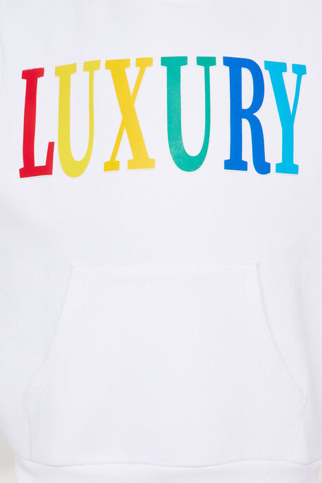 Mini Luxury Living Fleece Hoodie White