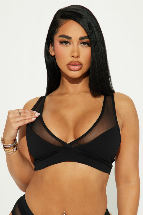 Weekend Vibe Mesh Padded Bralette - Black, Fashion Nova, Lingerie &  Sleepwear