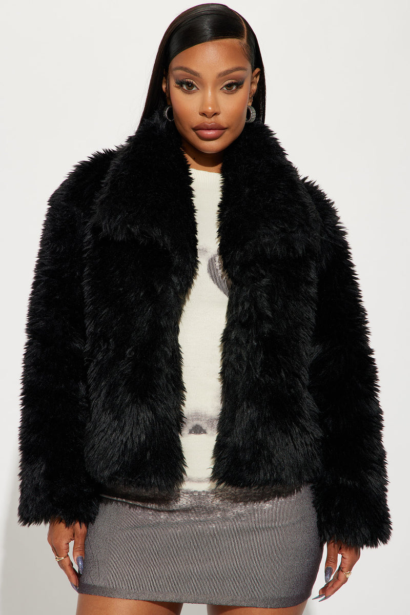 Damani Faux Fur Jacket - Black | Fashion Nova, Jackets & Coats ...