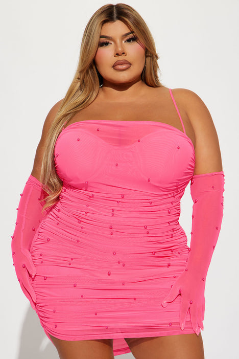 Pink pearl hotsell dress fashion nova