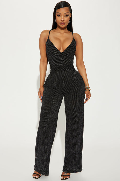 Fantasy Sparkle Jumpsuit Black Fashion Nova Jumpsuits
