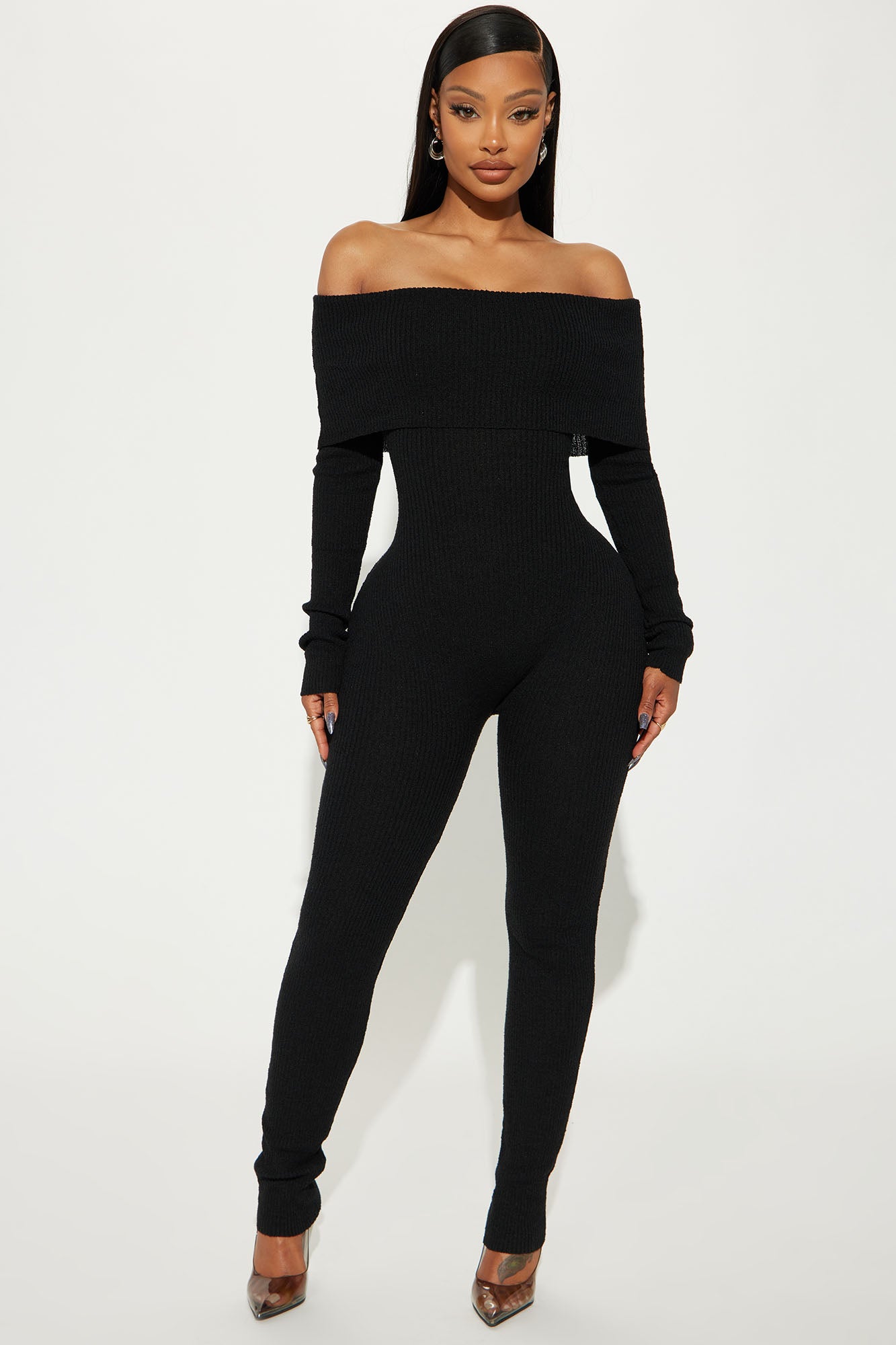 Always Loyal Sweater Jumpsuit Black Fashion Nova Jumpsuits