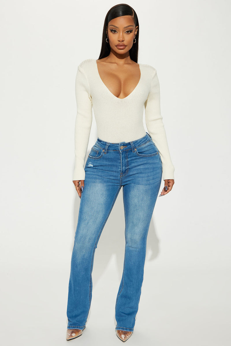 Francince Ribbed Sweater Top - Off White | Fashion Nova, Sweaters ...