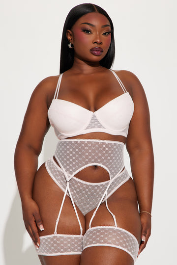 Plus size garter set sales
