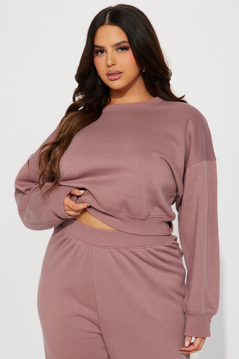 Do Not Disturb Sweatsuit Mauve