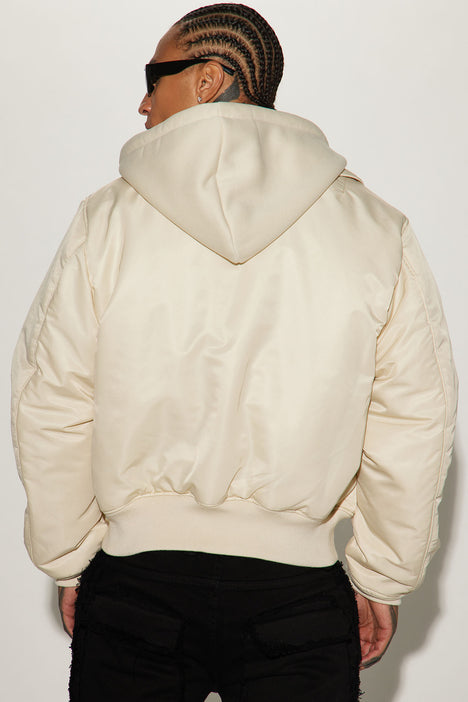 Can t Replace Nylon Hooded Bomber Jacket Off White
