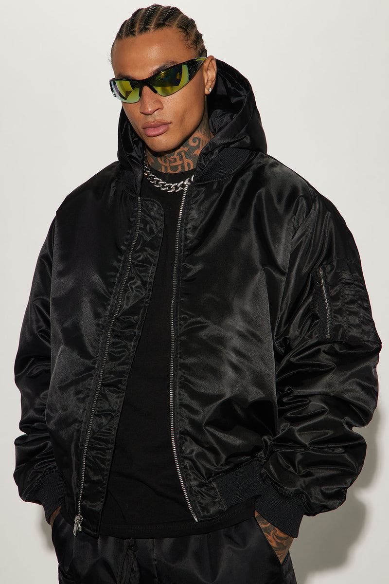 Pecos Hooded Bomber Jacket - Black | Fashion Nova, Mens Casual Jackets ...
