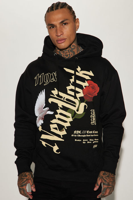 Thrasher rose outlet hoodie black