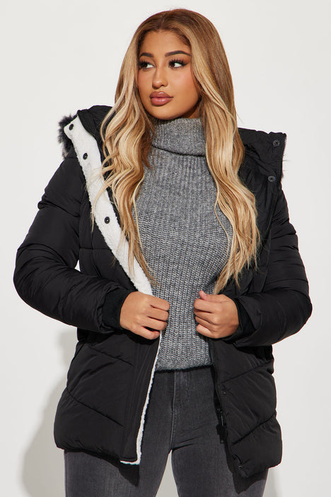 Womens fashion puffer jacket top