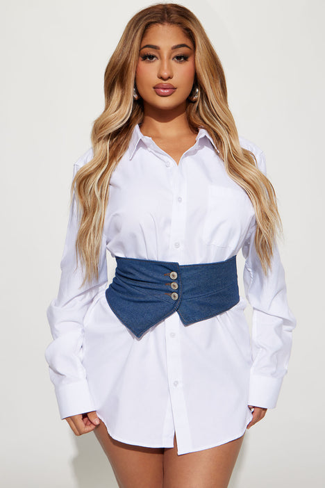 Street Chic Corset Belt Denim Fashion Nova Accessories