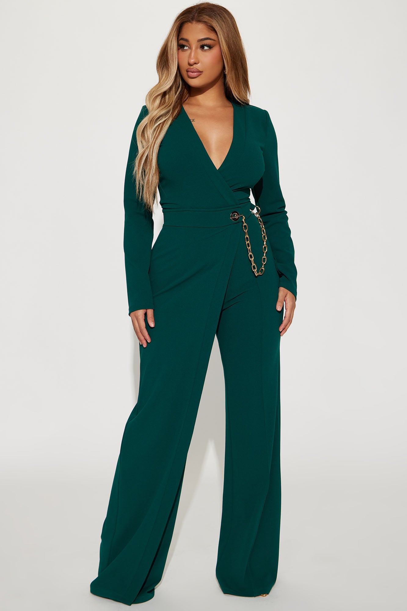 Sexy Emerald Green Hoodie Womens Jumpsuit With Zipper, V Neck, And Long  Sleeves For Autumn/Winter From Zhenhuang, $25.61