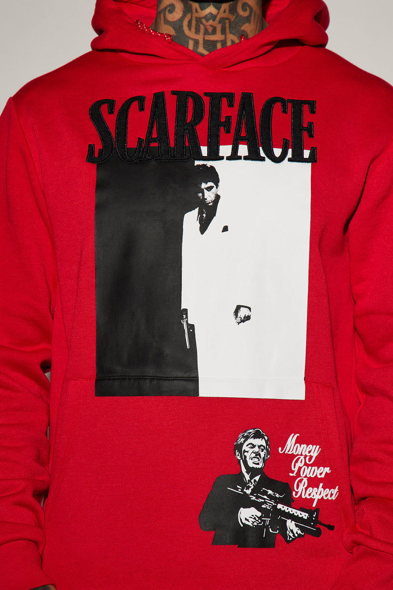 Red scarface hoodie clearance