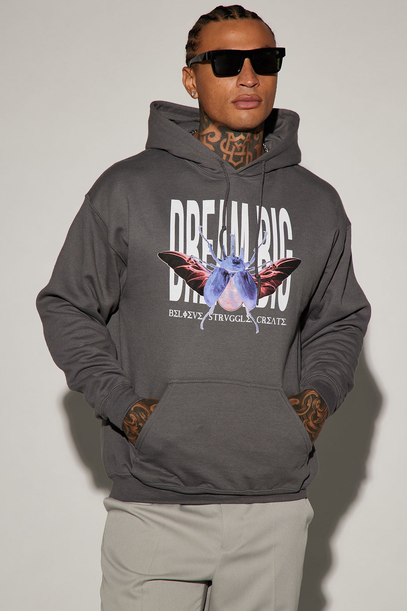 Dream Big Hoodie Charcoal