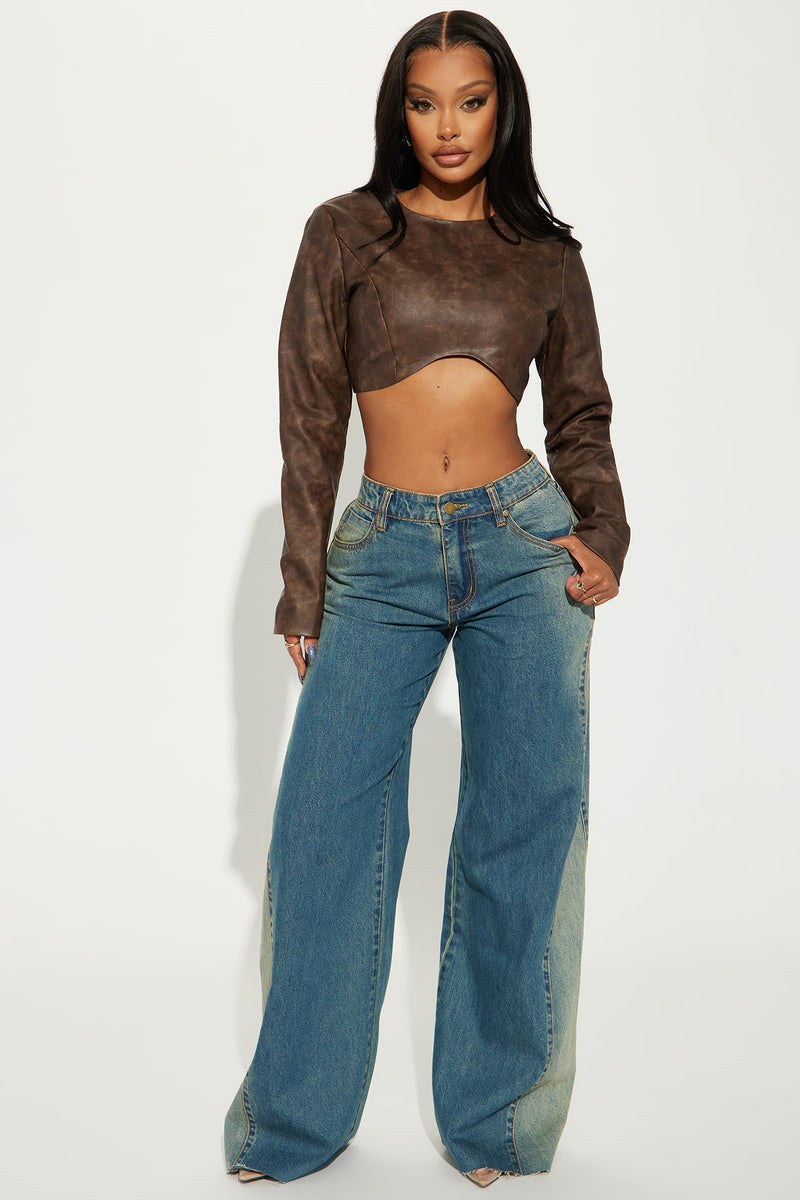 Thalia Tinted Baggy Jeans - Medium Wash | Fashion Nova, Jeans | Fashion ...