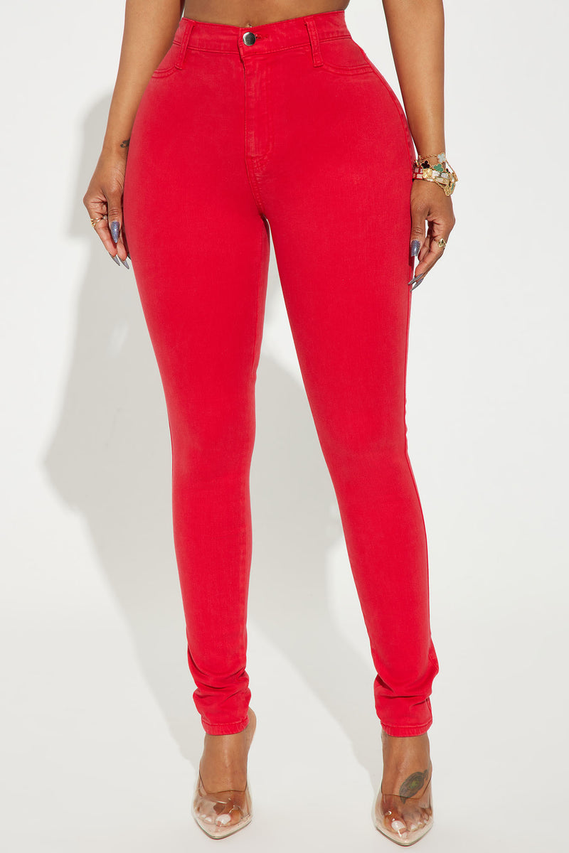 Classic Color High Waist Skinny Jeans - Red | Fashion Nova, Jeans ...