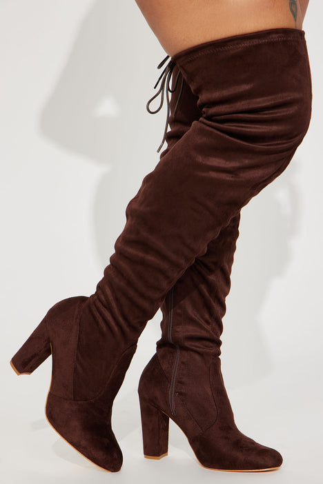Chocolate thigh hotsell high boots