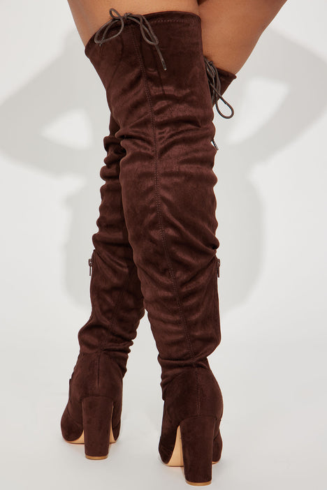 Chocolate thigh online high boots