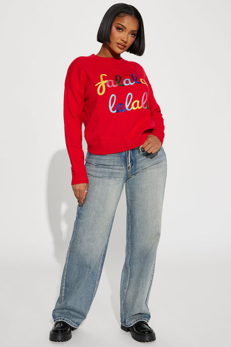 Fashion nova red sweater clearance