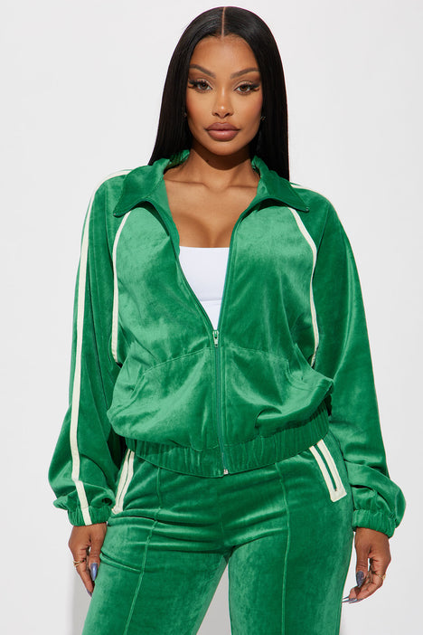 Womens velour top jogger sets
