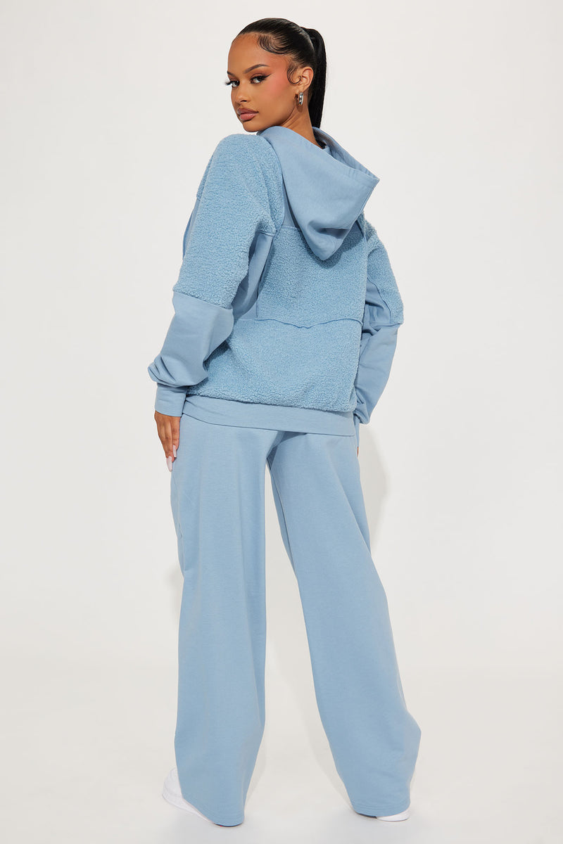 My Routine Sherpa Pant Set - Light Blue | Fashion Nova, Matching Sets ...