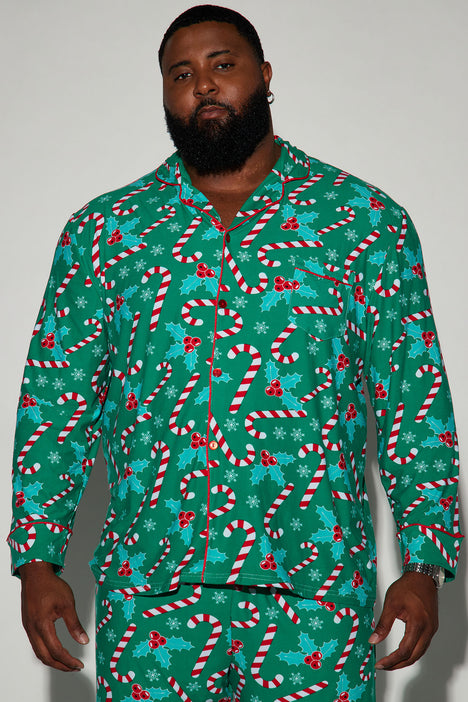 Mens candy cane best sale pajamas