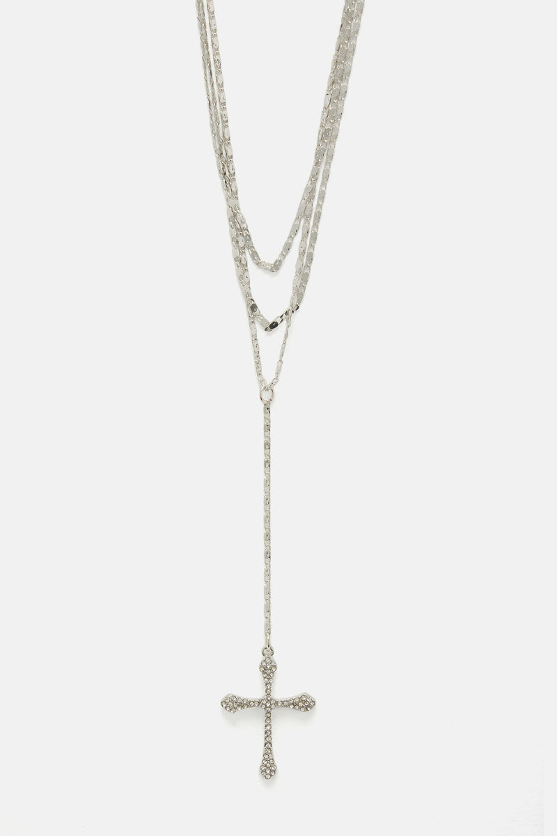 Always My Cross Necklace Silver Fashion Nova, Jewelry Fashion Nova