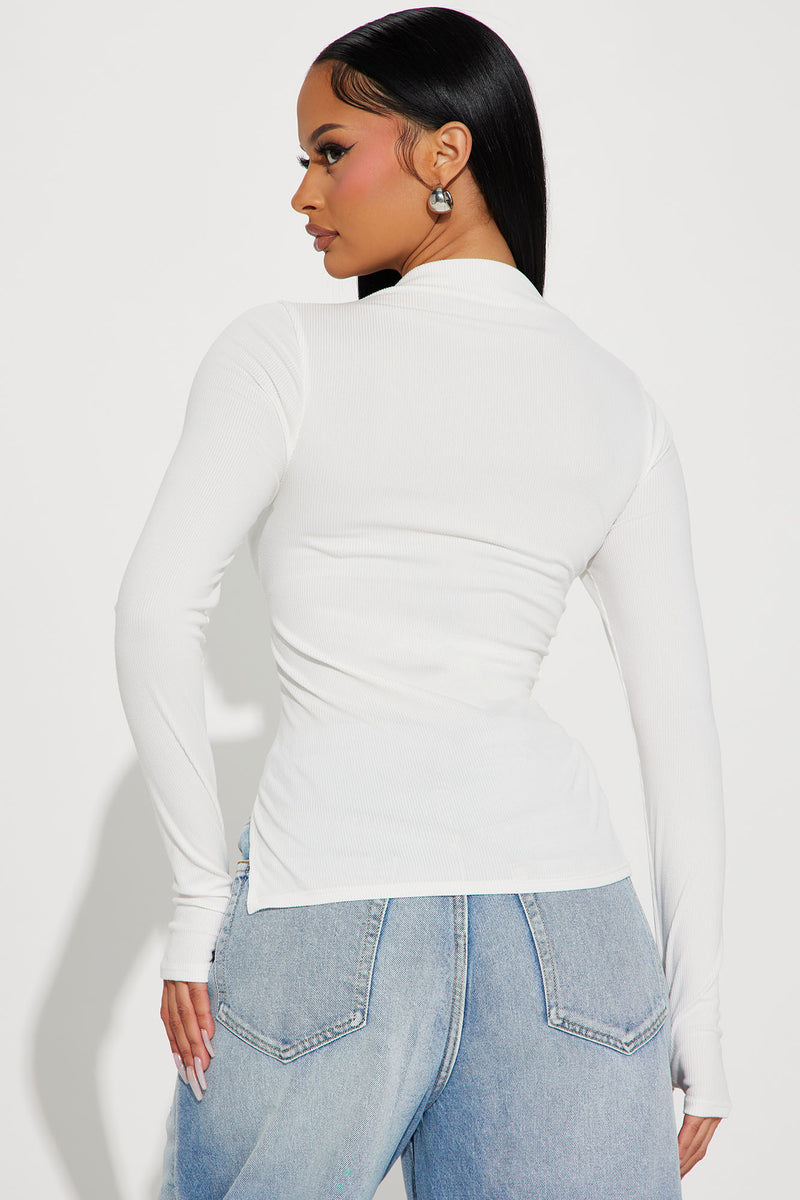 Harmony Ribbed Top Ivory Fashion Nova, Knit Tops Fashion Nova