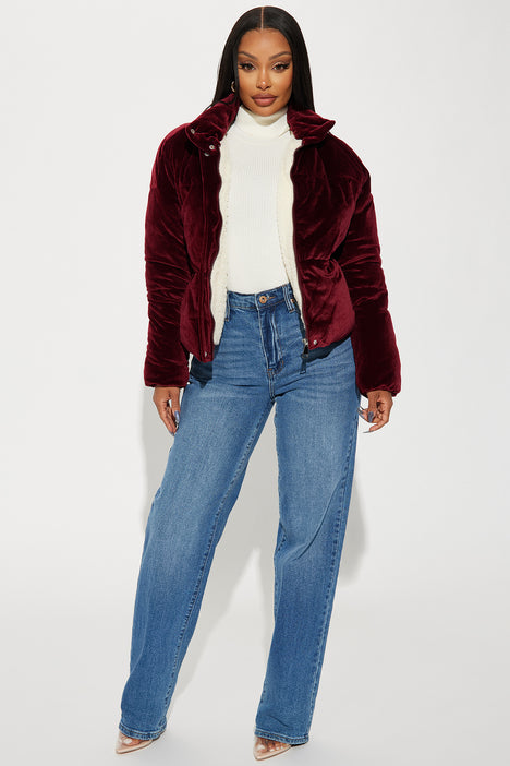 Velvet sales puffy jacket