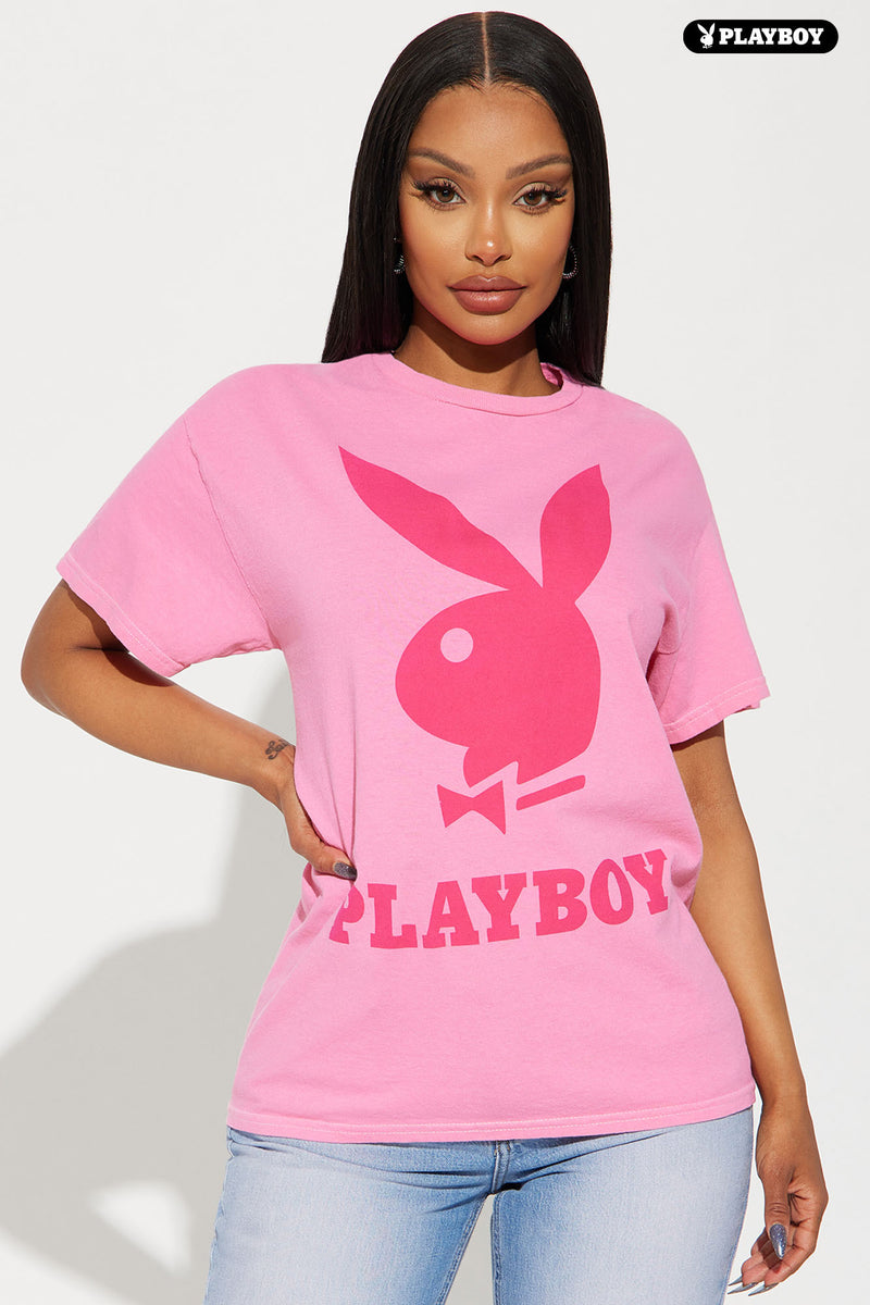 Iconic Playboy Bunny Tee - Hot Pink