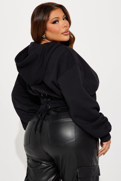 Plus size 2025 corset hoodie