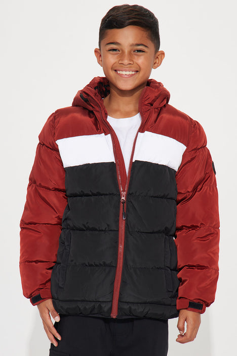Rainbow puffa jacket top