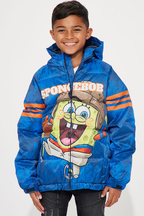 Mini Spongebob Puffer Jacket Navy Fashion Nova Kids Jackets