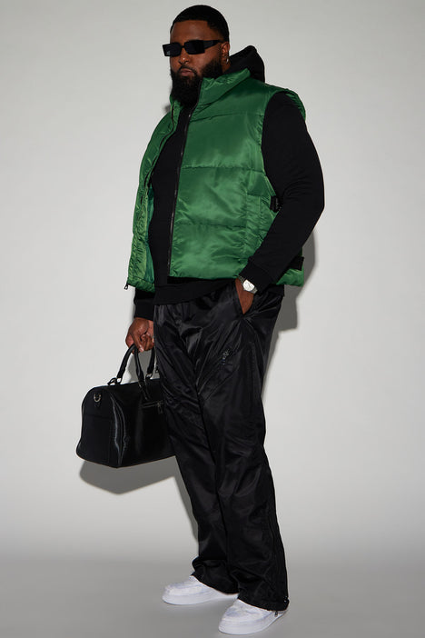 Dark green deals puffer vest