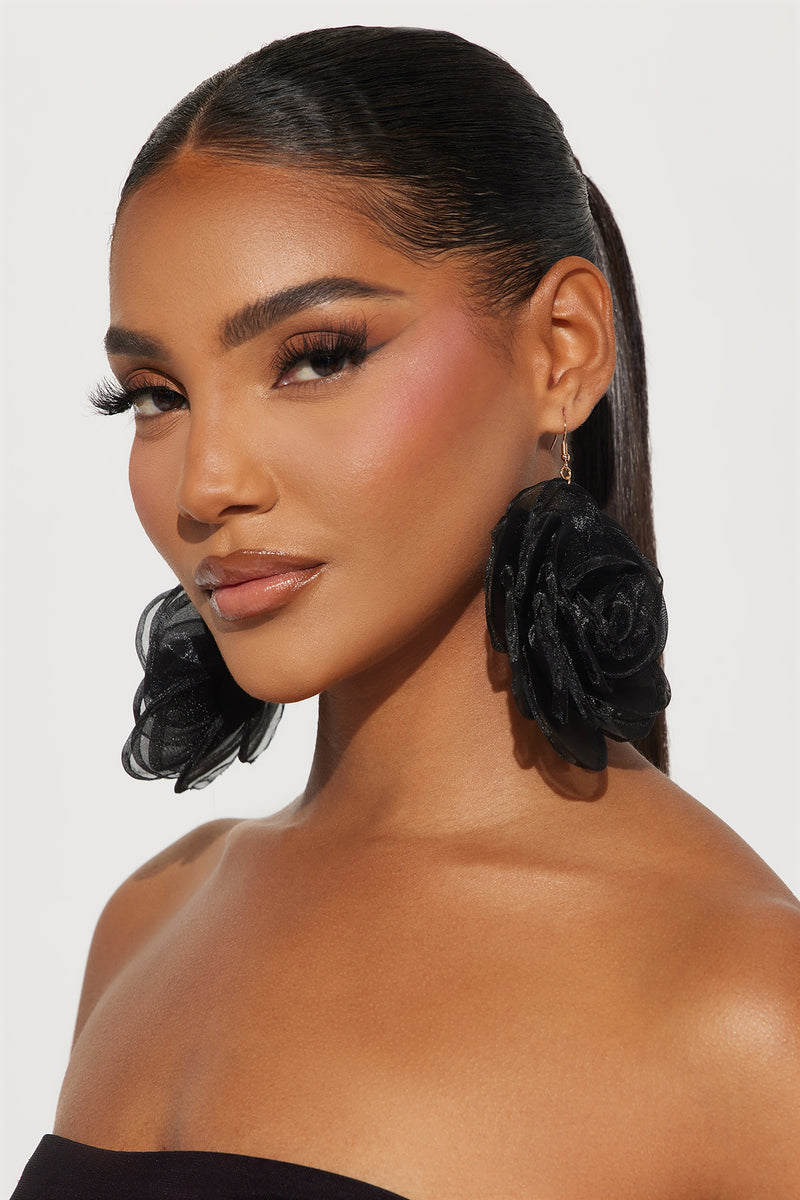 Flowers To Flowers Drop Earrings Black Fashion Nova, Jewelry