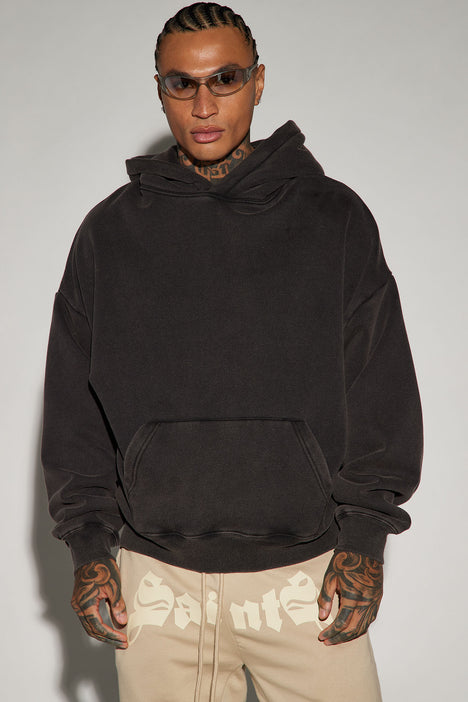 Saint Oversized Hoodie Black Wash