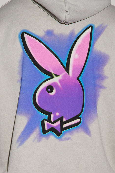 Pink and sales white playboy hoodie