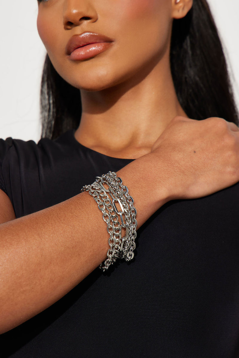 Rock And Roll Baddie Bracelet - Silver | Fashion Nova, Jewelry ...