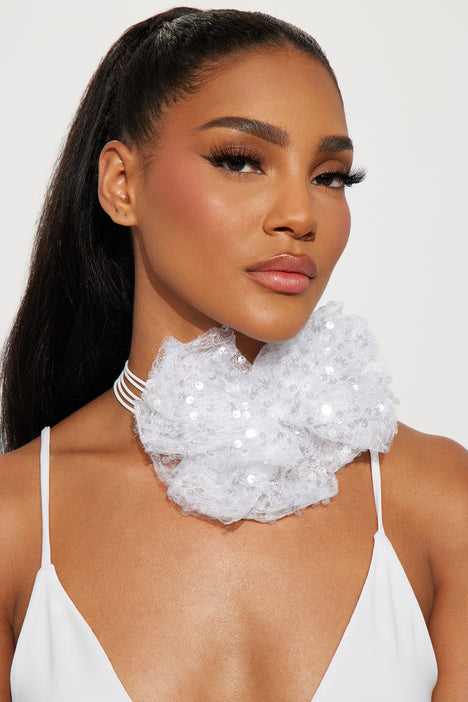 Sequin choker top top
