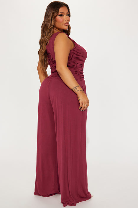 Bridesmaid jumpsuit burgundy new arrivals