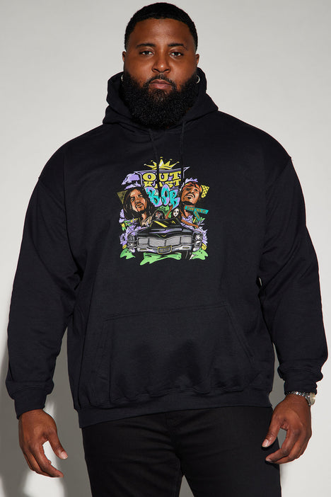Outkast Cartoon Car Graphic Hoodie Black Fashion Nova Mens