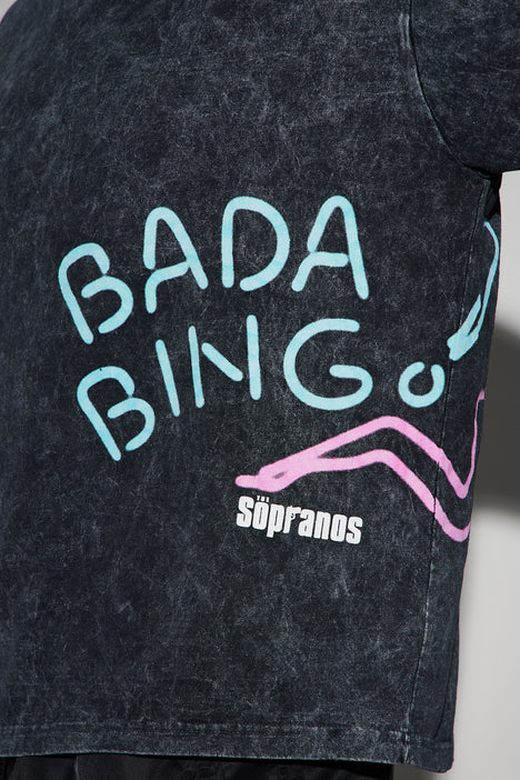 The Sopranos Bada Bing Short Sleeve Tee - Black | Fashion Nova