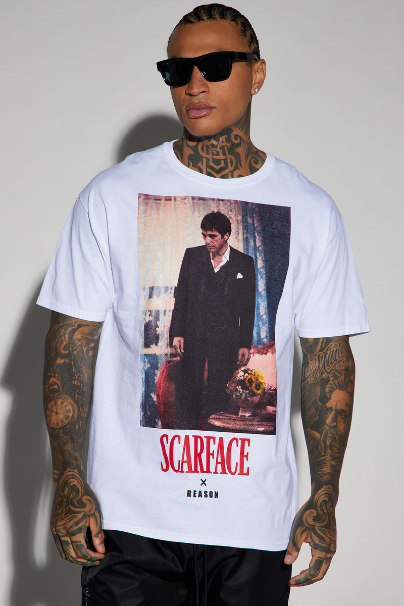 Scarface I'll Only Tell You Once Short Sleeve Tee White Fashion