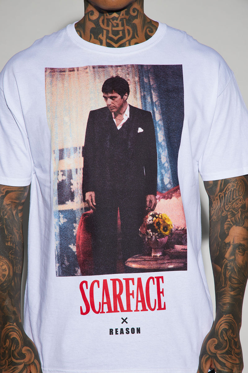 Scarface I'll Only Tell You Once Short Sleeve Tee White Fashion