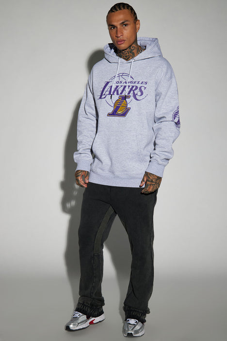Grey best sale lakers hoodie