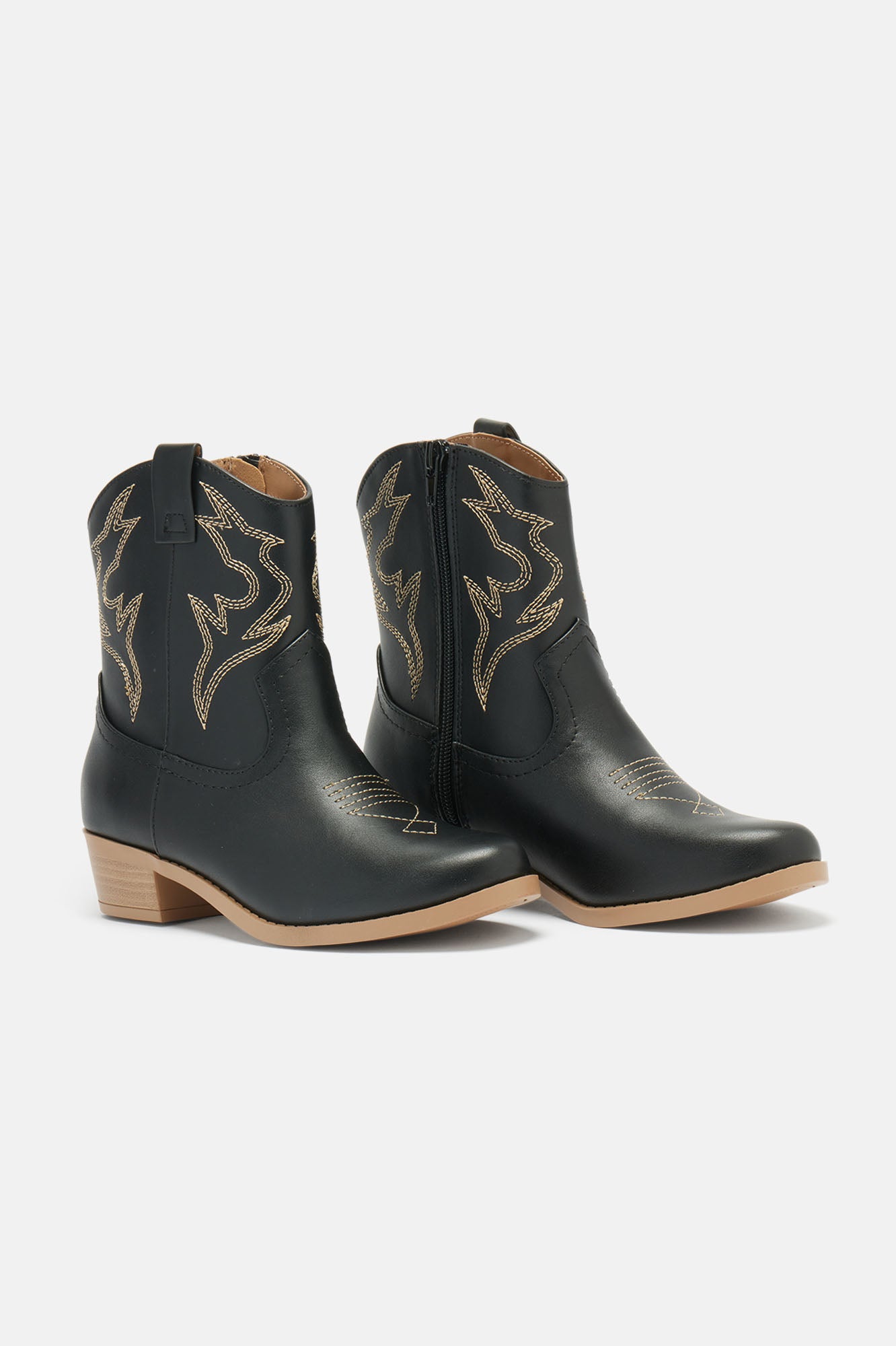 mini black cowboy boots
