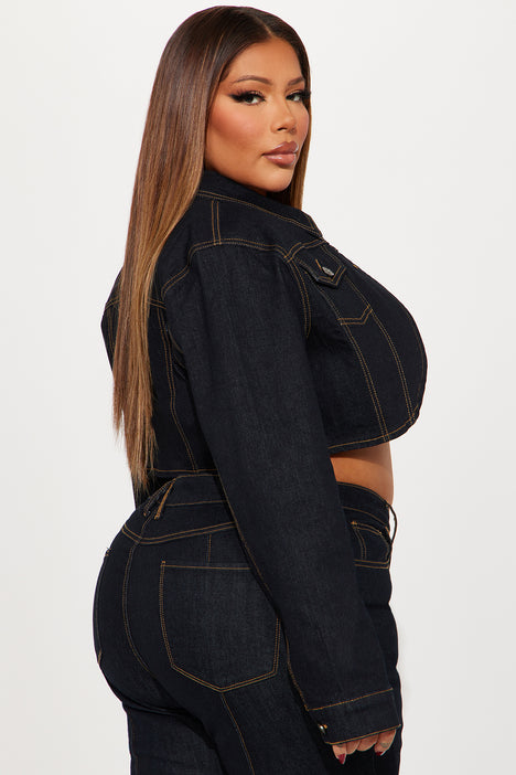 Denim bolero jacket plus hotsell size