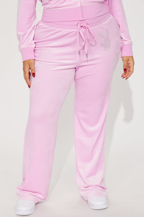 Velour Playboy Pant Pink Fashion Nova Screens Tops and