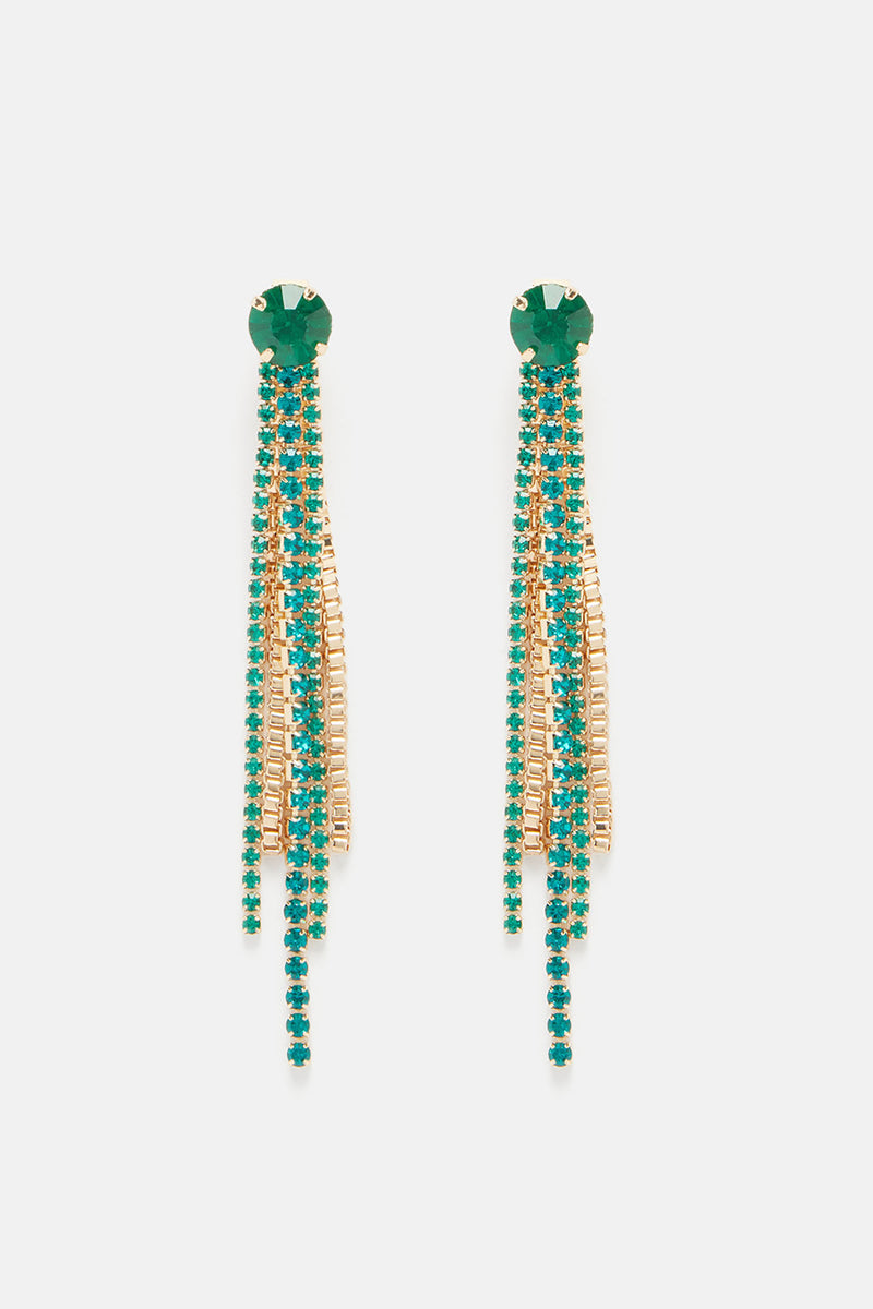 Glam Babe Drop Earrings - Green | Fashion Nova, Jewelry | Fashion Nova