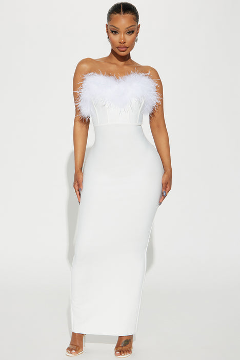 White bandage maxi on sale dress