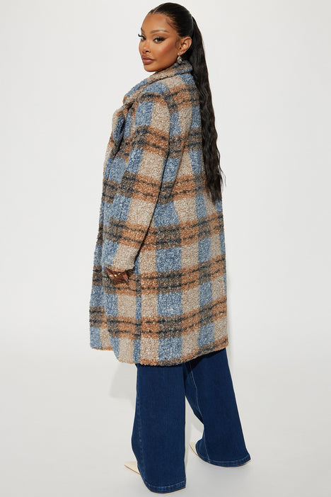 Uo oversized sale plaid wool overcoat
